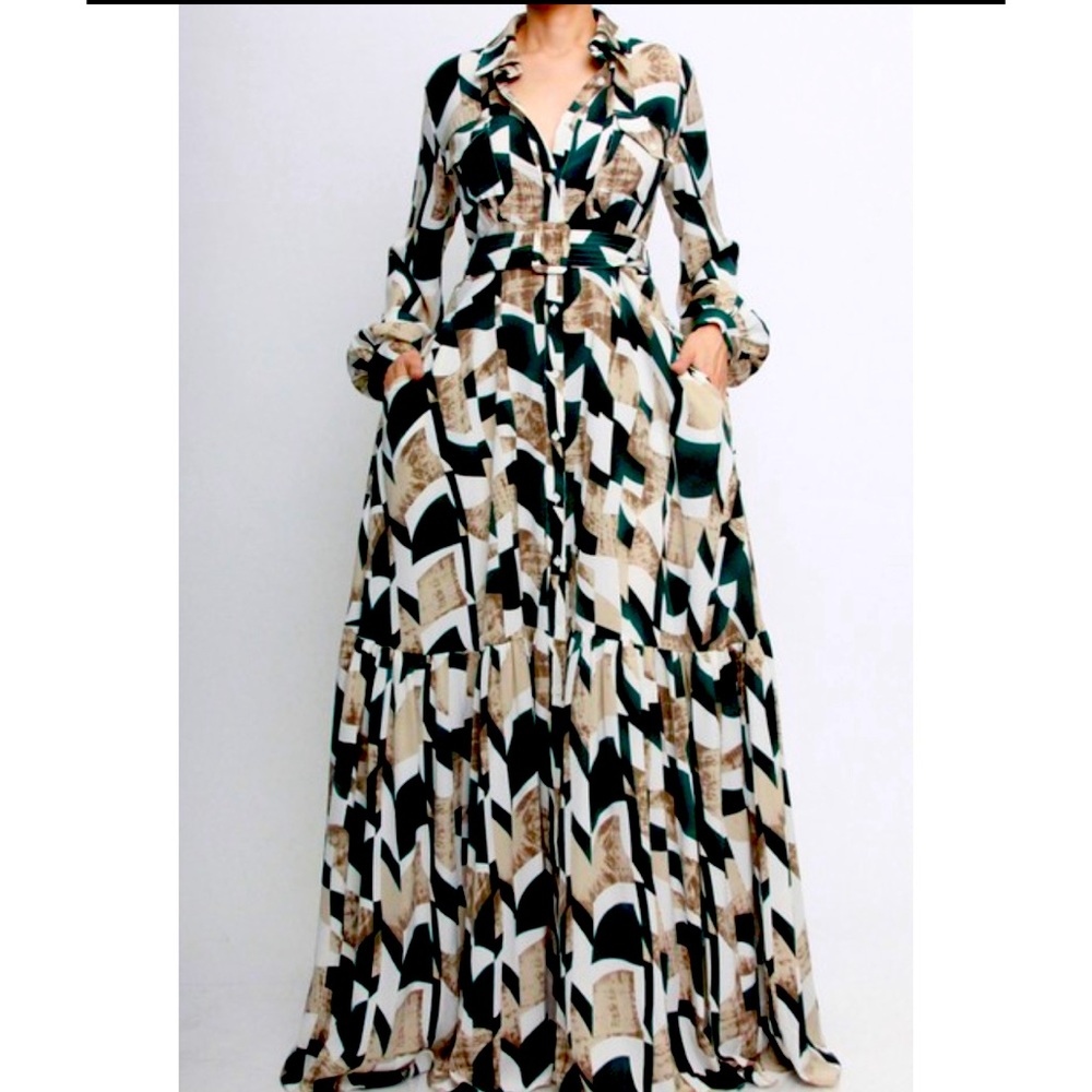 Maxi long sleeve dress